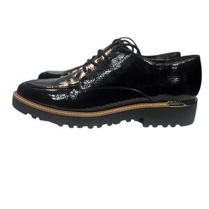 Franco Sarto Charles Women's Black Patent Oxford Dress Shoes Cushioned 9M EUR 40